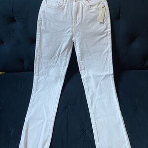 PAIGE/ ANTHROPOLOGY Women's Straight Leg White Jeans